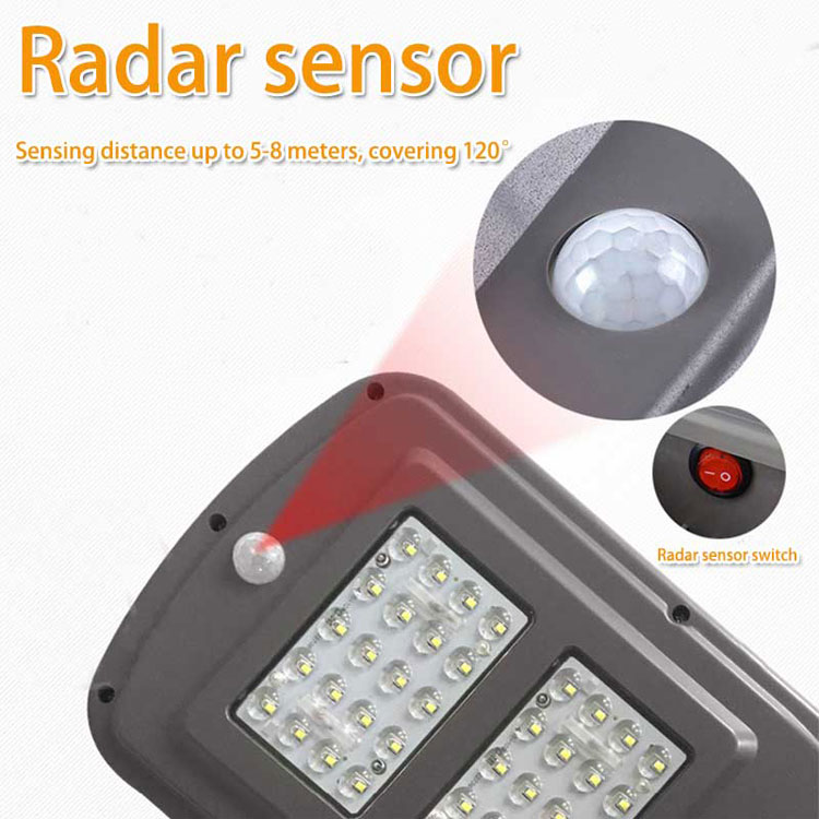 radar sensor for solar wall light
