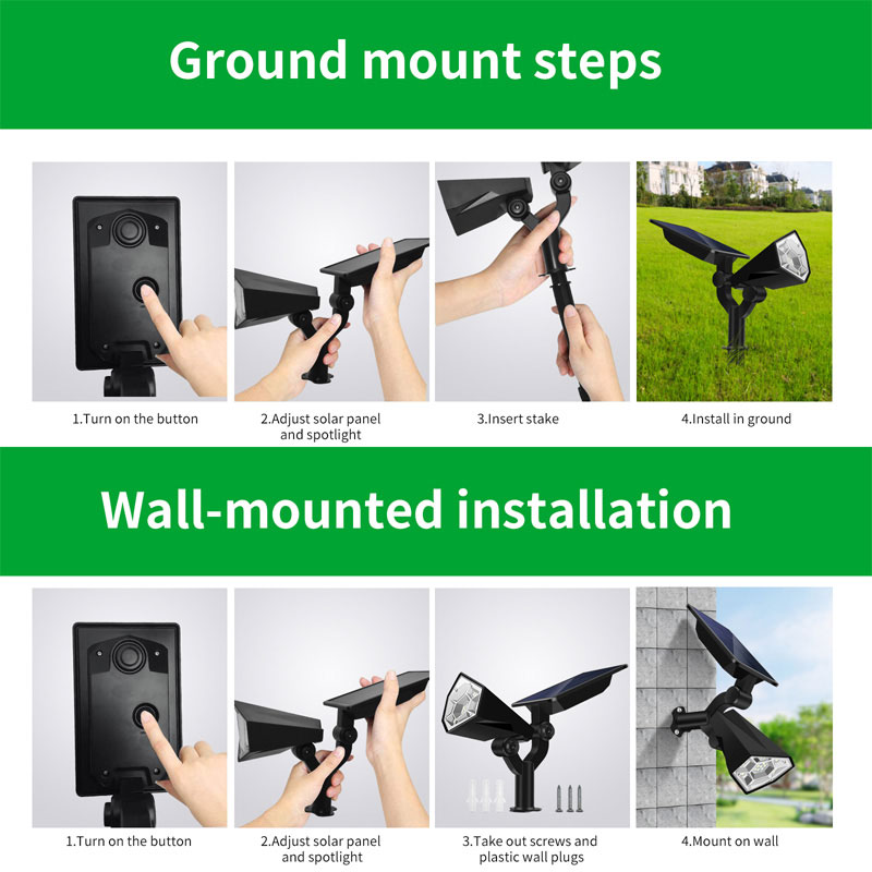 yicanled solar light installation