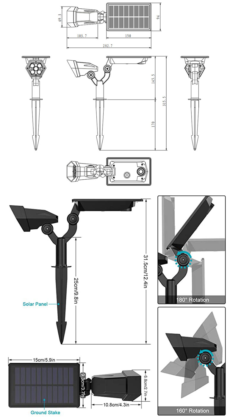 Solar led garden lights