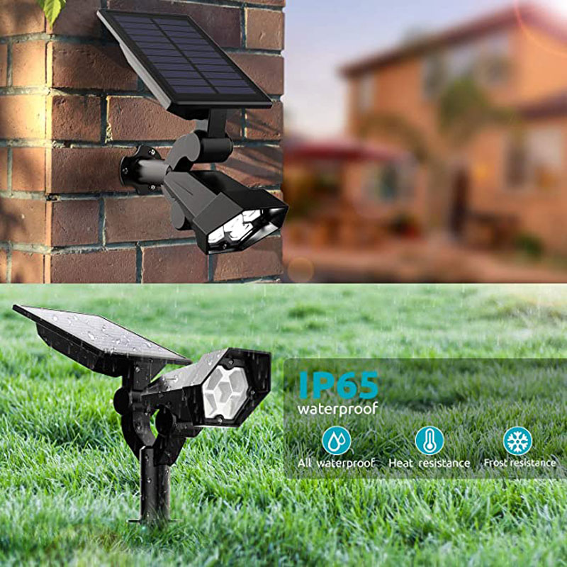 Solar led garden lights install 1