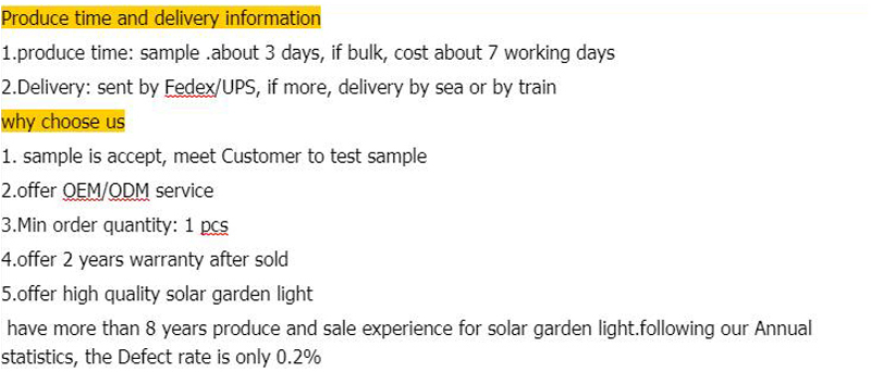why choose our solar led garden lights
